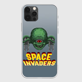 Чехол для iPhone 12 Pro с принтом Space Invaders | Old game (Z) в Кировске, силикон | область печати: задняя сторона чехла, без боковых панелей | dendy | invaders | nintendo | shootem up | space invaders | денди | захватчики | космические захватчики | су имбэ | чужаки