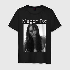 Мужская футболка хлопок с принтом Megan Fox в Кировске, 100% хлопок | прямой крой, круглый вырез горловины, длина до линии бедер, слегка спущенное плечо. | megan fox | актриса | известная личность | меган фокс | фотомодель