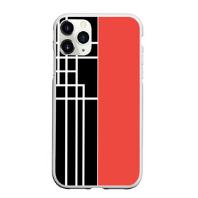 Чехол для iPhone 11 Pro матовый с принтом Черный и коралловый арт деко в Кировске, Силикон |  | абстрактный | арт | арт деко | белые полосы | геометрический | модный | молодежный | полосы | современный | черный и коралловый