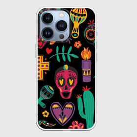 Чехол для iPhone 13 Pro с принтом Весёлый и бодрый Хэллоуин в Кировске,  |  | весёлый | кактус | маракас | мертвецы | праздник | тематика | хэллоуин | череп