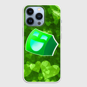 Чехол для iPhone 13 Pro с принтом Geometry Dash | Green Love (Z) в Кировске,  |  | 2d | arcade | game | geometry dash | meltdown | robtop | аркада | геометри даш | геометрическая черточка | геометрический тире | раннер