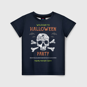 Детская футболка 3D с принтом Halloween Party в Кировске, 100% гипоаллергенный полиэфир | прямой крой, круглый вырез горловины, длина до линии бедер, чуть спущенное плечо, ткань немного тянется | halloween | holiday | pumpkin | samayn | vampire | zombie | вампир | ведьма | вечеринка | день всех святых | зомби | карнавал | маскарад | мертвец | оборотень | привидение | самайн | светильник джека | страшный джек | труп