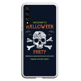 Чехол для Honor 20 с принтом Halloween Party в Кировске, Силикон | Область печати: задняя сторона чехла, без боковых панелей | Тематика изображения на принте: halloween | holiday | pumpkin | samayn | vampire | zombie | вампир | ведьма | вечеринка | день всех святых | зомби | карнавал | маскарад | мертвец | оборотень | привидение | самайн | светильник джека | страшный джек | труп