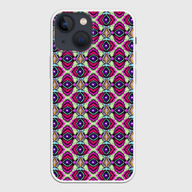 Чехол для iPhone 13 mini с принтом Абстрактный современный узор в Кировске,  |  | арабский | красный | оливковый | орнамент | пляжный | популярный | разноцветный | этнический орнамент