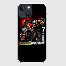 Чехол для iPhone 13 mini с принтом Five Finger Death Punch | 5FDP в Кировске,  |  | Тематика изображения на принте: 5fdp | 5фдп | ffdp | five finger death punch | ivan lewis greening | ivan moody | айвен льюис грининг | метал группа | рок группа | файв фингер дед панч | ффдп