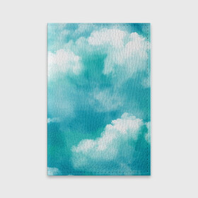 Обложка для паспорта матовая кожа с принтом Голубое Небо | Blue Sky (Z) в Кировске, натуральная матовая кожа | размер 19,3 х 13,7 см; прозрачные пластиковые крепления | Тематика изображения на принте: blue | blue sky | clouds | firmament | heaven | голубая | голубое небо | небеса | облака | облако
