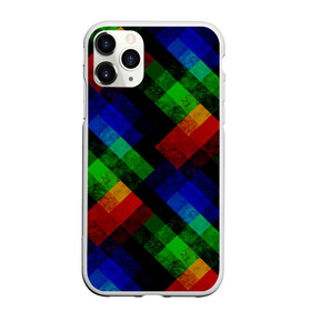 Чехол для iPhone 11 Pro матовый с принтом Разноцветный мраморный узор  в Кировске, Силикон |  | абстрактный | зеленый | красный | мраморный | пэчворк | радужный | разноцветный | синий | черный
