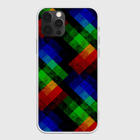 Чехол для iPhone 12 Pro Max с принтом Разноцветный мраморный узор  в Кировске, Силикон |  | абстрактный | зеленый | красный | мраморный | пэчворк | радужный | разноцветный | синий | черный
