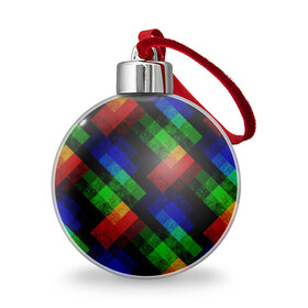 Ёлочный шар с принтом Разноцветный мраморный узор  в Кировске, Пластик | Диаметр: 77 мм | абстрактный | зеленый | красный | мраморный | пэчворк | радужный | разноцветный | синий | черный