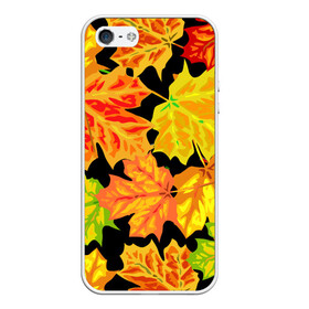 Чехол для iPhone 5/5S матовый с принтом LEAF FALL / AUTUMN в Кировске, Силикон | Область печати: задняя сторона чехла, без боковых панелей | autumn | fall | акварель | листопад | опавшие листья | цвеные листья | цвет