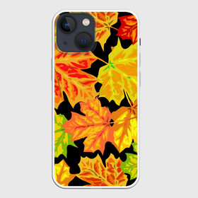 Чехол для iPhone 13 mini с принтом LEAF FALL   AUTUMN в Кировске,  |  | autumn | fall | акварель | листопад | опавшие листья | цвеные листья | цвет