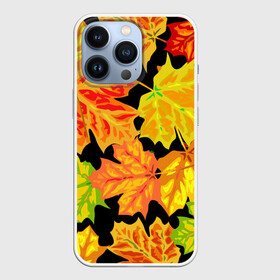 Чехол для iPhone 13 Pro с принтом LEAF FALL   AUTUMN в Кировске,  |  | autumn | fall | акварель | листопад | опавшие листья | цвеные листья | цвет