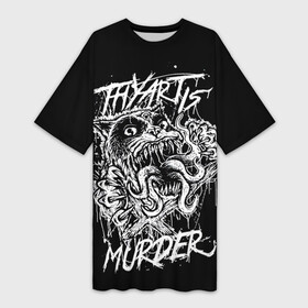 Платье-футболка 3D с принтом Thy Art Is Murder в Кировске,  |  | Тематика изображения на принте: death metal | deathcore | thy art is murder | группы | дэткор | метал | музыка | рок