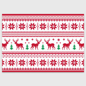 Поздравительная открытка с принтом Зимняя ночь в Кировске, 100% бумага | плотность бумаги 280 г/м2, матовая, на обратной стороне линовка и место для марки
 | арт | вязаный рисунок | вязь | дерево | ёлка | ёлки | ель | новый год | олени | олень | рисунок | рождество | снег | снежинка | снежинки