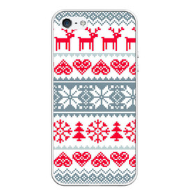 Чехол для iPhone 5/5S матовый с принтом Вязаный рисунок в Кировске, Силикон | Область печати: задняя сторона чехла, без боковых панелей | арт | вязаный рисунок | вязь | любовь | новый год | ночь | олени | олень | рисунок | рождество | сердечки | сердечко | сердце | снег | снеговик | снеговики | снежинка | снежинки