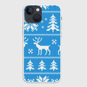 Чехол для iPhone 13 mini с принтом Зимняя ночь в Кировске,  |  | Тематика изображения на принте: арт | вязаный рисунок | вязь | ёлка | ёлки | ель | лес | новый год | ночь | олени | олень | рисунок | рождество | снег | снеговик | снеговики | снежинка | снежинки