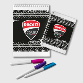 Блокнот с принтом Ducati | Дукати (Z) в Кировске, 100% бумага | 48 листов, плотность листов — 60 г/м2, плотность картонной обложки — 250 г/м2. Листы скреплены удобной пружинной спиралью. Цвет линий — светло-серый
 | Тематика изображения на принте: audi | audi ag | corse | ducati | ducati motor holding | hypermotard | multistrada | panigale | scrambler | streetfighter | supersport | дукати | корсе | массимо борди | мото | мотокросс | фабио тальони