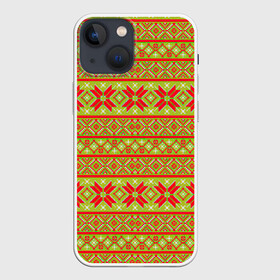 Чехол для iPhone 13 mini с принтом Вязаный рисунок в Кировске,  |  | арт | вязаный рисунок | вязь | новый год | рисунок | рождество | снег | снежинка | снежинки | узор | узоры