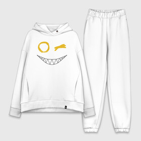 Женский костюм хлопок Oversize с принтом Emoji winking в Кировске,  |  | emoji | smile | глаза крестики | злой смайл | злой смайлик | зубы | контраст | крестики | подарок | пятна | смайл | смайлик | улыбка | эмоджи | эмоция