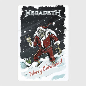 Магнитный плакат 2Х3 с принтом Merry Christmas, Megadeth в Кировске, Полимерный материал с магнитным слоем | 6 деталей размером 9*9 см | Тематика изображения на принте: gesture | heavy metal | holiday | megadeth | merry christmas | new year | skeleton | skull | sky | snow | жест | новый год | праздник | рождество | рок | скелет | череп