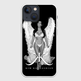 Чехол для iPhone 13 mini с принтом Ким Кардашьян в Кировске,  |  | angel | armenian | bikini | celebrity | kardashian family | kim kardashian | white wings | ангел | армянка | белые крылья | бикини | знаменитость | ким кардашьян | семейство кардашьян