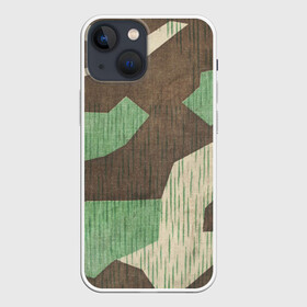 Чехол для iPhone 13 mini с принтом Splittertarnmuster в Кировске,  |  | army | beige | brown | camouflage | green | khaki | military | rhombuses | spots | армейский | бежевый | зелёный | камуфляж | коричневый | милитари | пятна | ромбы | хаки