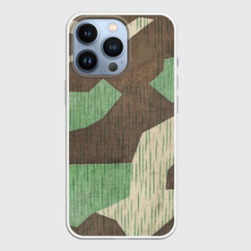 Чехол для iPhone 13 Pro с принтом Splittertarnmuster в Кировске,  |  | army | beige | brown | camouflage | green | khaki | military | rhombuses | spots | армейский | бежевый | зелёный | камуфляж | коричневый | милитари | пятна | ромбы | хаки