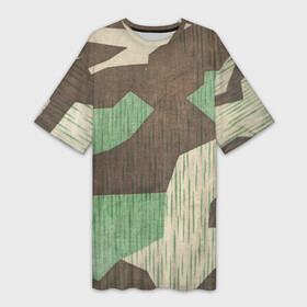 Платье-футболка 3D с принтом Splittertarnmuster в Кировске,  |  | army | beige | brown | camouflage | green | khaki | military | rhombuses | spots | армейский | бежевый | зелёный | камуфляж | коричневый | милитари | пятна | ромбы | хаки