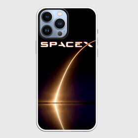 Чехол для iPhone 13 Pro Max с принтом Space X в Кировске,  |  | american | company | manufacturer | night | space technology | space x | spacecraft take off | американская | илон маск | компания | космическая техника | ночь | отражение в водже | производитель | траектория полета