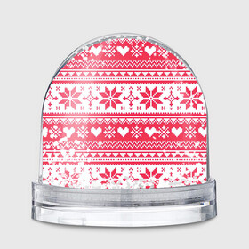 Игрушка Снежный шар с принтом Новогодний уют в Кировске, Пластик | Изображение внутри шара печатается на глянцевой фотобумаге с двух сторон | арт | вязаный рисунок | вязь | новый год | рисунок | рождество | сердечки | сердечко | сердца | сердце | снег | снежинка | снежинки