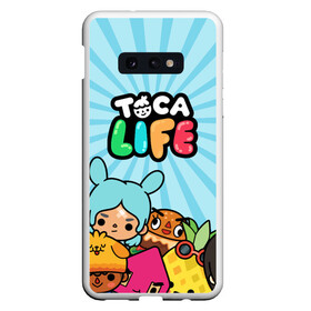 Чехол для Samsung S10E с принтом Toca boca life в Кировске, Силикон | Область печати: задняя сторона чехла, без боковых панелей | Тематика изображения на принте: digital toys | gamer | games | helicopter taxi | pets | toca boca | toca hair salon | toca kitchen | toca life | toca life city | toca life worl | toca tea party | video games | игры