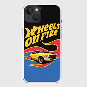 Чехол для iPhone 13 с принтом Hot Wheels. Хот Вилс в Кировске,  |  | auto | avto | car | game | hot | hotweels | race | weels | wheels | авто | автоспорт | гонки | игра | игрушка | машина | модель | хот вилс