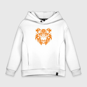 Детское худи Oversize хлопок с принтом Tiger Mask в Кировске, френч-терри — 70% хлопок, 30% полиэстер. Мягкий теплый начес внутри —100% хлопок | боковые карманы, эластичные манжеты и нижняя кромка, капюшон на магнитной кнопке | Тематика изображения на принте: 2022 | animal | cat | lion | tiger | год тигра | животные | зверь | зубы | кот | кошка | лев | охотник | полосатый | природа | тигр | тигренок | тигрица | хищник