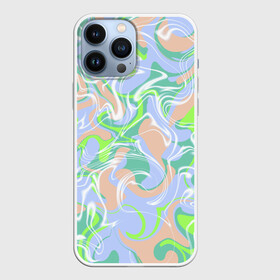 Чехол для iPhone 13 Pro Max с принтом Разноцветные разводы красок в Кировске,  |  | абстракция | зелёный | пар | пятна | разводы | розовый | сиреневый | фиолетовый | цвета | цветные пятна | цветные разводы