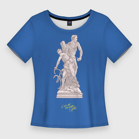 Женская футболка 3D Slim с принтом CMbYN скульптура Тимоти Шаламе Арми Хаммер в Кировске,  |  | armie hammer | call me by your name | cmbyn | sculpture | timothee chalamet | арми хаммер | назови меня своим именем | скульптура | тимоти шаламе