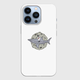 Чехол для iPhone 13 Pro с принтом Moonserfer в Кировске,  |  | акула | космонавт | космос | луна | путешествие | рыба | ссср