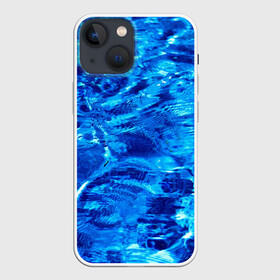 Чехол для iPhone 13 mini с принтом Голубая Вода (Текстура) в Кировске,  |  | blue | ocean | pool | sea | бассейн | вода | волны | лето | море | океан | текстура | узоры