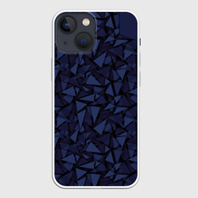 Чехол для iPhone 13 mini с принтом Темный синий геометрический в Кировске,  |  | абстрактный | геометрический | комбинированный узор | молодежный | мужской | синий | современный | темный синий