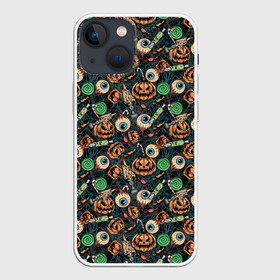 Чехол для iPhone 13 mini с принтом Счастливого Хэллоуина в Кировске,  |  | halloween | holiday | pumpkin | samayn | vampire | zombie | вампир | ведьма | вечеринка | день всех святых | зомби | карнавал | маскарад | мертвец | оборотень | привидение | самайн | светильник джека | страшный джек | труп