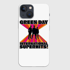 Чехол для iPhone 13 mini с принтом International Superhits Green Day в Кировске,  |  | Тематика изображения на принте: american idiot | green day | альтернативный | билли джо армстронг | греен дай | грин дей | гриндей | группа | зелёный день | майк дёрнт | музыка | панк | поп | поппанк | рок | тре кул