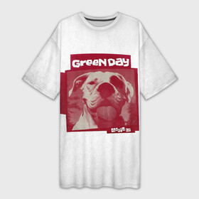 Платье-футболка 3D с принтом Slappy  Green Day в Кировске,  |  | american idiot | green day | альтернативный | билли джо армстронг | греен дай | грин дей | гриндей | группа | зелёный день | майк дёрнт | музыка | панк | поп | поппанк | рок | тре кул