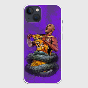 Чехол для iPhone 13 с принтом КОБИ БРАЙАНТ в Кировске,  |  | basketball | black | bryant | kobe | lakers | legend | los angeles | mamba | nba | rip | usa | баскетбол | брайант | коби | лейкерс | мама | нба | спорт | сша | черная