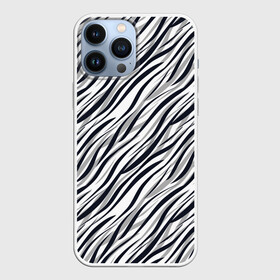 Чехол для iPhone 13 Pro Max с принтом Черно белый полосатый тигровый в Кировске,  |  | модный | монохромный | полосатый | серый и черный | современный | тигровый | черный и белый