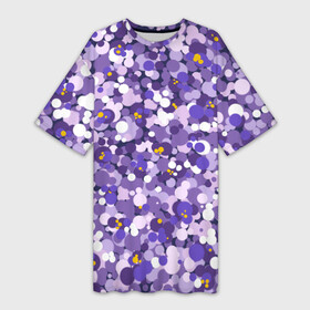 Платье-футболка 3D с принтом Анютины глазки узор в Кировске,  |  | абстрактные цветы | абстракция | красивые цветы | розовые цветы | розовый цветок | сиреневые цветы | сиреневый цветок | стилизация | фиолетовые цветы | фиолетовый цветок | цветок | цветы