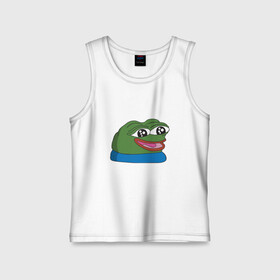 Детская майка хлопок с принтом Pepe, pepe happy, Пепе хеппи в Кировске,  |  | frog pepe | happy | happy new year | mem | meme | peepo | pepe | pepe happy | лягушка пепе | лягушонок | лягушонок пепе | пепе хеппи | хеппи