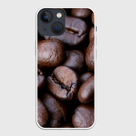 Чехол для iPhone 13 mini с принтом Кофейные зёрна в Кировске,  |  | Тематика изображения на принте: абстрактные | абстрактный | абстракция | еда | зёрна | зерно | зерновые | кофе | кофеёк | кофейные | напитки | напиток | питьё