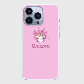 Чехол для iPhone 13 Pro с принтом Единорог в Кировске,  |  | единорог | единорог с розовой гривой | красивый единорог | милота | милый единорог | прикольный единорог