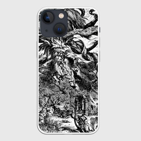 Чехол для iPhone 13 mini с принтом Демонический хаос в Кировске,  |  | demon | devil | evil | hell | satana | ад | арт | демон | дьявол | зло | искусство | монстр | сатана