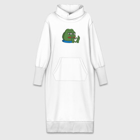 Платье удлиненное хлопок с принтом pepe, pepe love, пепе лов в Кировске,  |  | frog pepe | happy | happy new year | mem | meme | peepo | pepe | pepe love | pepelove | twitch | лове | лягушка пепе | лягушонок | лягушонок пепе | пепе лов