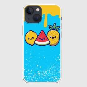 Чехол для iPhone 13 mini с принтом ЛИМОН | АРБУЗ | АНАНАС в Кировске,  |  | food | friends | fruit | lemon | pineapple | sweet | watermelon | ананас | арбуз | друзья | еда | лимон | сладкие | фруктовые | фрукты